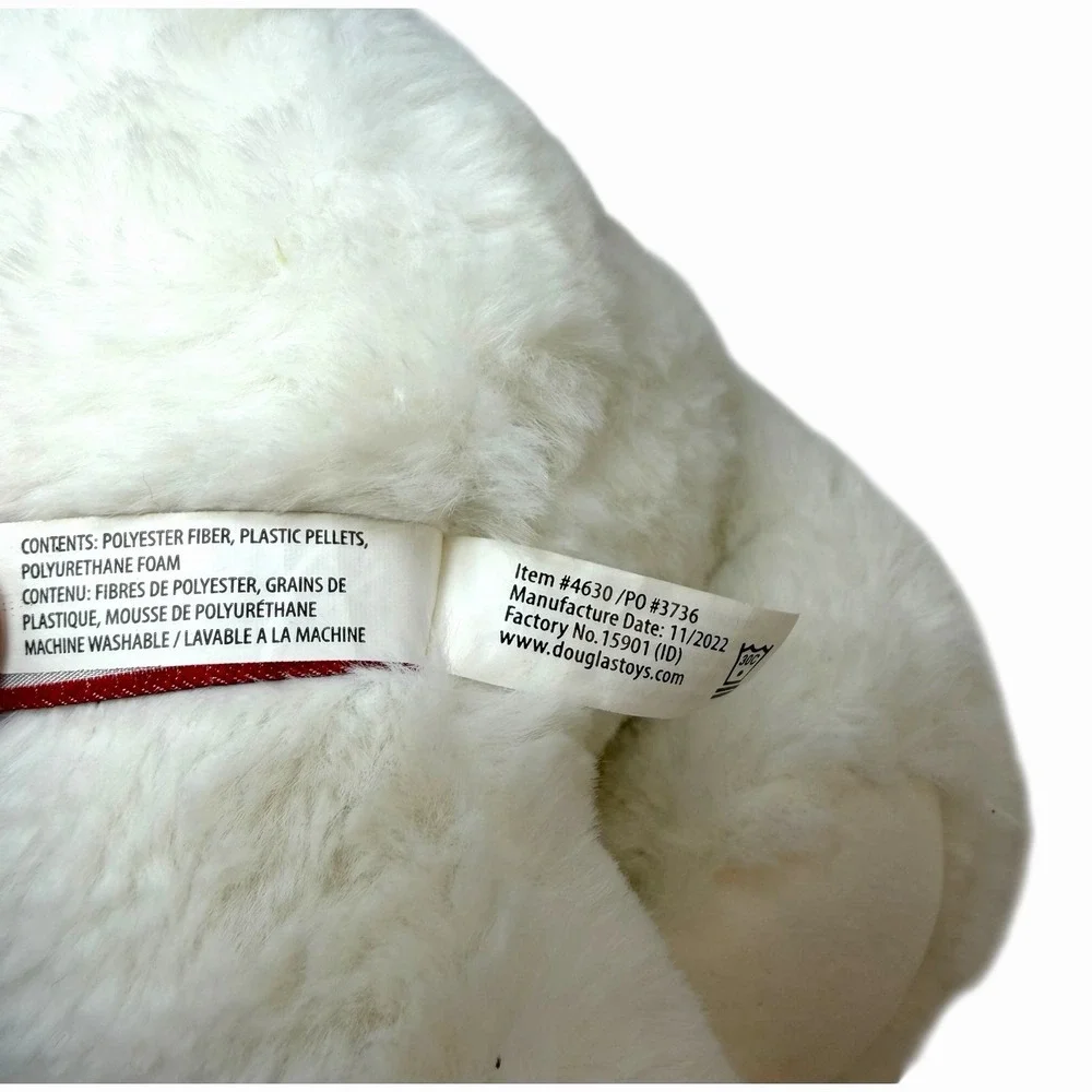 Cream White Plush Bunny‎ Rabbit Stuffed Animal Floppy Ears Pink Nose 10 Inch